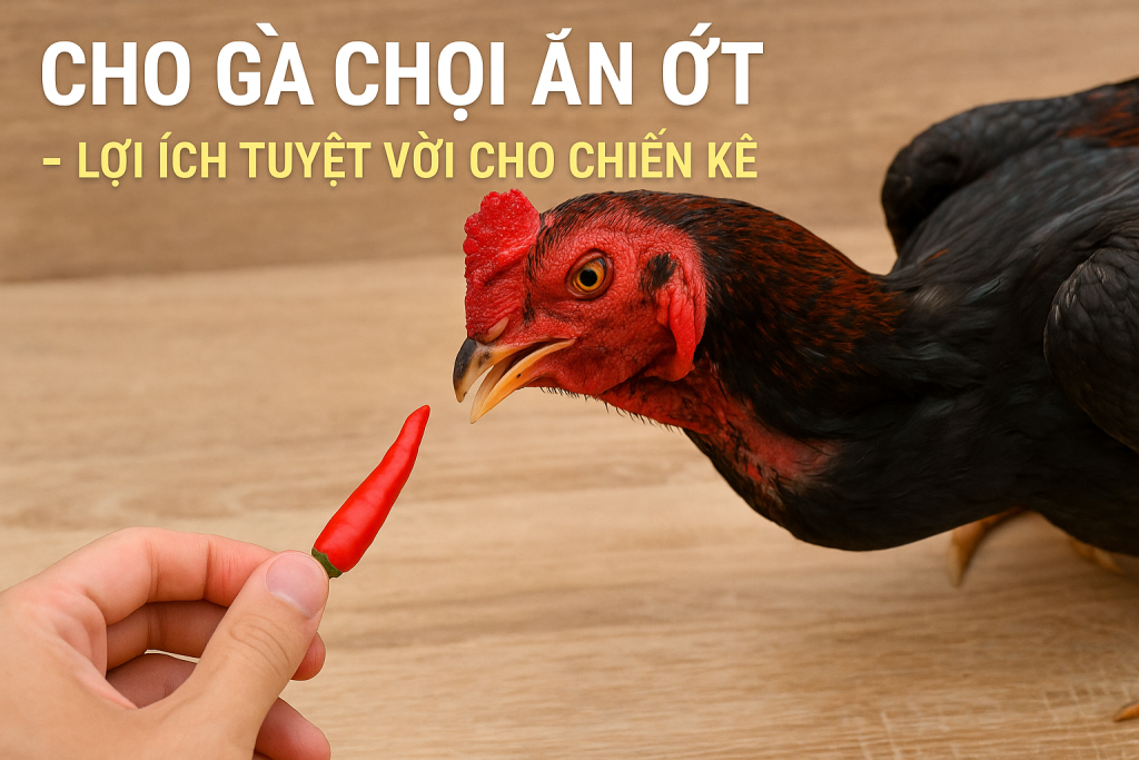 Việc cho gà chọi ăn ớt đã trở thành một trong những phương pháp tự nhiên giúp tăng cường sức khỏe và hiệu suất chiến đấu.